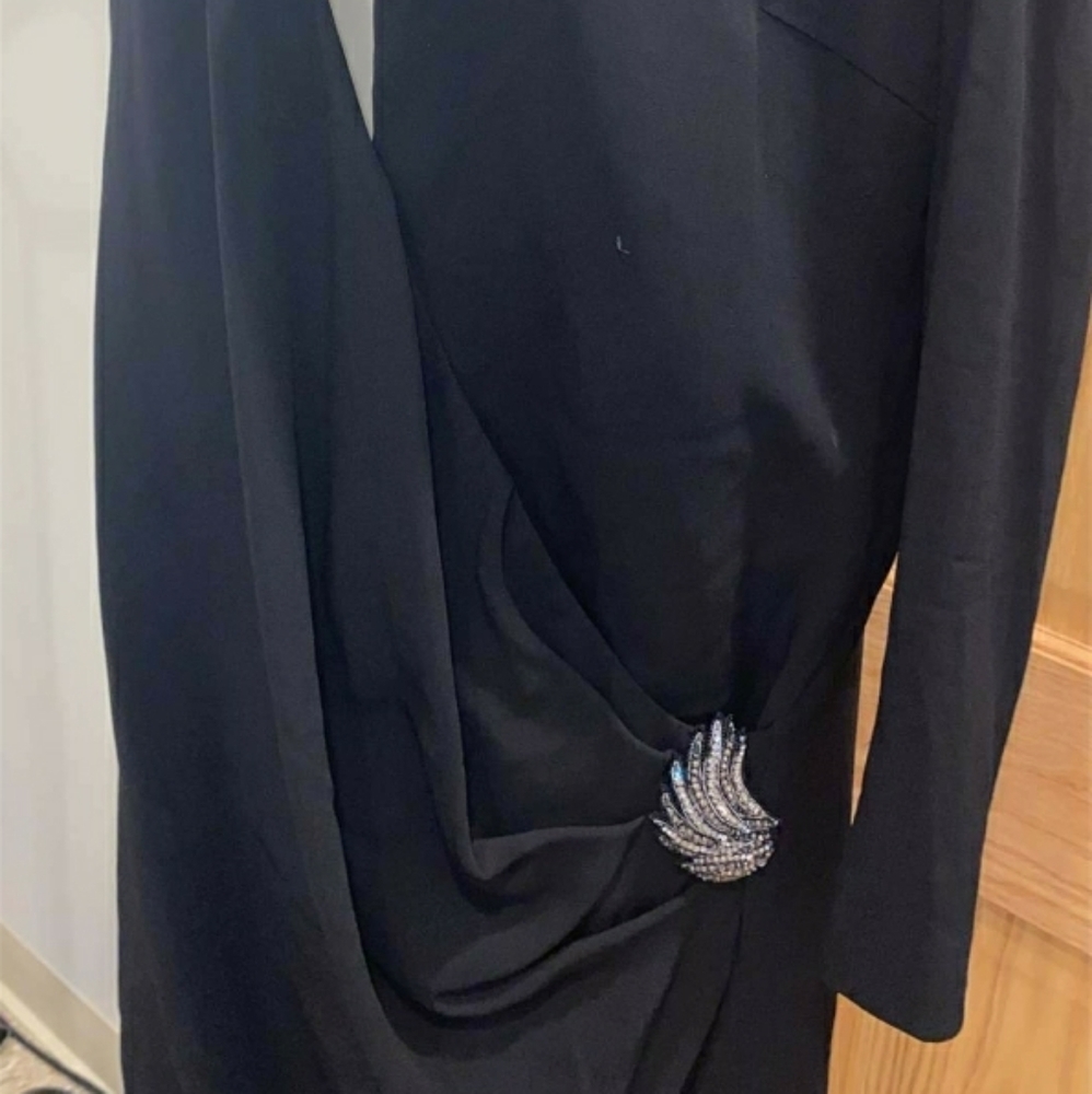 Givenchi Silk Wrap Dress  with side Embellishiment - Picture 10 of 14